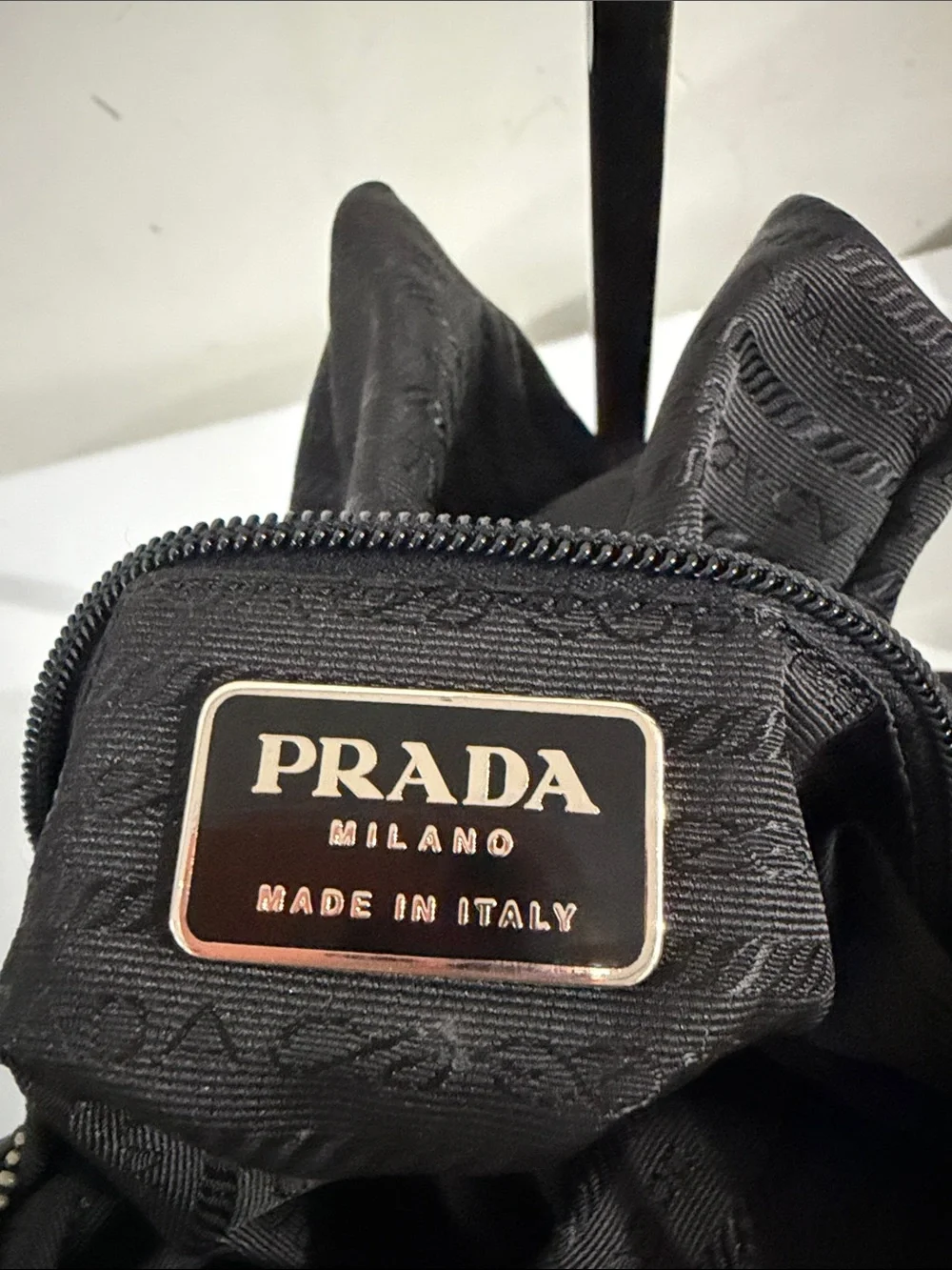 Prada Black Nylon Messenger Bag with Adjustable Strap